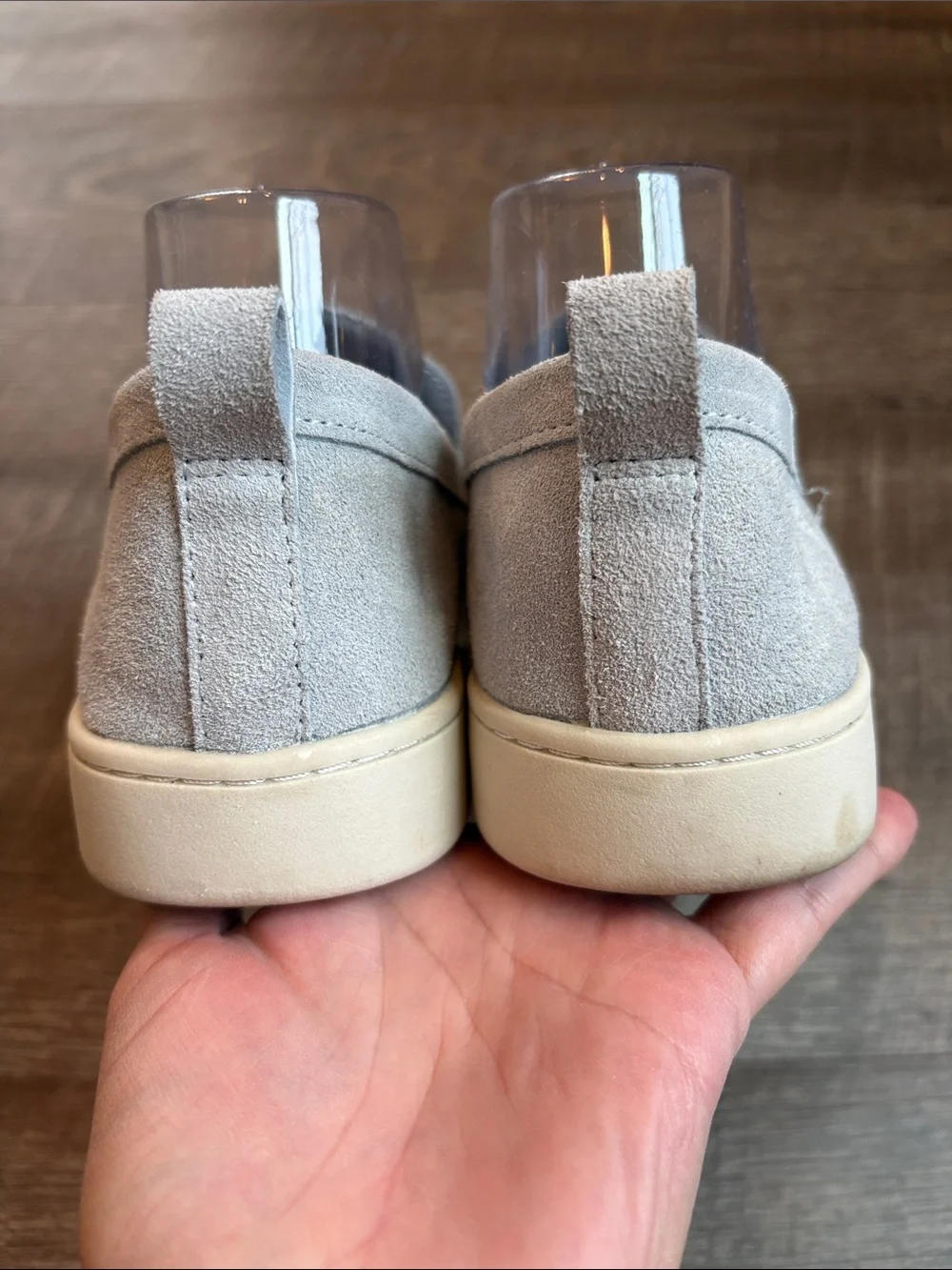 Anne Klein Livvey Suede Loafers Women’s 8.5 Light Gray Slip On